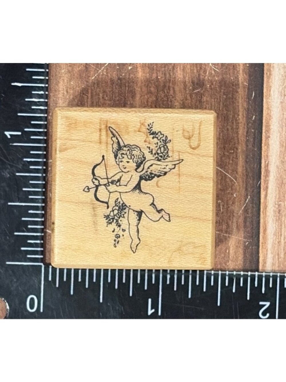 PSX B-179 Cupid Cherub Angel Wood Mounted Rubber Stamp Vintage 1991